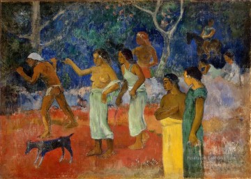 scènes de la vie tahitienne postimpressionnisme Primitivisme Paul Gauguin Peinture à l'huile